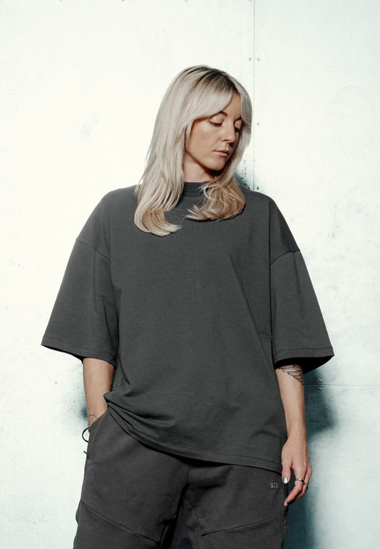 Signature Oversized T - Grey